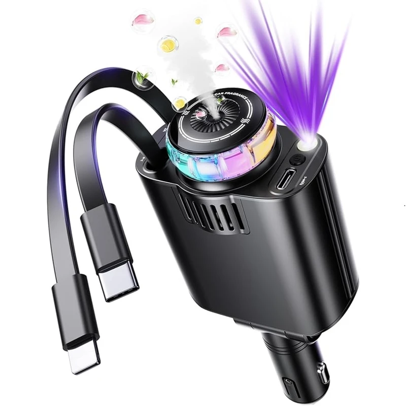 شارژر فندکی 5 کاره خودرو STARLIGHT CAR CHARGER مدل D1